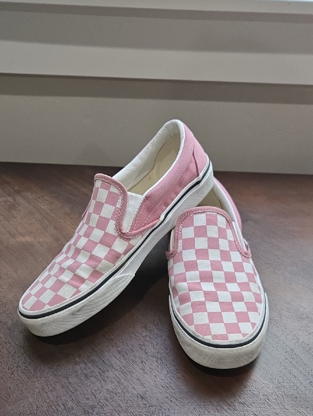 Vans Pink Checkered Shoes